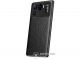 Gigapack gumi/szilikon tok Xiaomi Mi 11 Ultra 5G készülékhez, fekete, valódi bőr bevonat