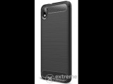 Gigapack gumi/szilikon tok Xiaomi Redmi 7A készülékhez, szálcsiszolt, fekete karbon mintás