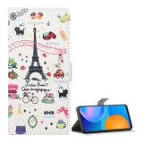 Gigapack Honor 10X Lite tok álló (Flip, oldalra nyíló, Eiffel torony minta) fehér