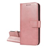 Gigapack Honor 600 Lite tok álló, bőr hatású (flip, asztali tartó, koptatott bőr minta, prémium) rózsaszín
