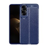 Gigapack Honor 90 Lite 5G szilikon telefonvédő (közepesen ütésálló, bőr hatású, varrás minta) sötétkék