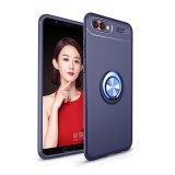 Gigapack Honor View 10 szilikon telefonvédő (telefontartó gyűrű, 360°-ban forgatható, beépített fémlemez, kék)