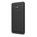 Gigapack Huawei Mate 10 Szilikon telefonvédő (légpárnás sarok, szálcsiszolt, karbon minta, fekete)