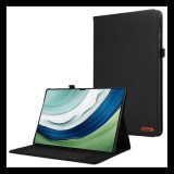 Gigapack Huawei MatePad Pro 12.2 tok álló, bőr hatású (flip, asztali tartó, textil hatás) fekete