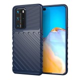 Gigapack Huawei P40 Pro szilikon telefonvédő (közepesen ütésálló, csíkos, dombor minta) sötétkék