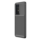 Gigapack Huawei P40 Pro Szilikon telefonvédő (légpárnás sarok, karbon minta, fekete)