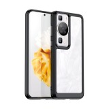 Gigapack Huawei P60 Pro műanyag telefonvédő (szilikon keret, közepesen ütésálló, átlátszó hátlap) fekete