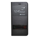 Gigapack Huawei P9 Lite (2017) tok álló (Flip, oldalra nyíló, Dual View Window) fekete