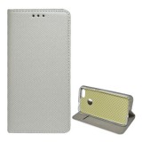 Gigapack Huawei P9 Lite Mini tok álló (Flip, oldalra nyíló, rombusz minta) világosszürke