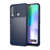 Gigapack Huawei Y6p szilikon telefonvédő (közepesen ütésálló, csíkos, dombor minta) sötétkék