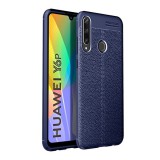 Gigapack Huawei Y6p szilikon telefonvédő (közepesen ütésálló, varrás minta) sötétkék