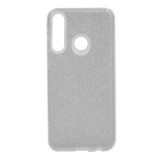Gigapack Huawei Y6p szilikon telefonvédő (műanyag belső, csillogó hátlap) ezüst