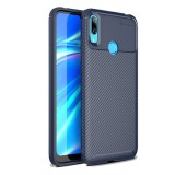 Gigapack Huawei Y7 (2019) Szilikon telefonvédő (légpárnás sarok, karbon minta, sötétkék)