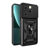 Gigapack Infinix Hot 40 Pro defender műanyag telefonvédő (ütésállóság, szilikon belső, tartógyűrű, kameravédő) fekete