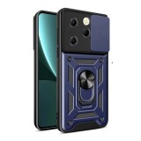 Gigapack Infinix Hot 40 Pro defender műanyag telefonvédő (ütésállóság, szilikon belső, tartógyűrű, kameravédő) sötétkék