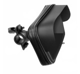 Gigapack Kerékpáros telefontartó (kormányra, 360°, por és vízálló cipzáras tok, 4.8-5.5") FEKETE