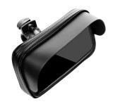 Gigapack Kerékpáros telefontartó (kormányra, 360°, por és vízálló cipzáras tok, napellenző, 5.5-6.3") FEKETE