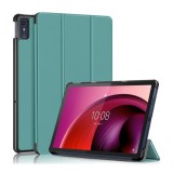 Gigapack Lenovo Tab M10 5G (TB-X607) tok álló, bőr hatású (aktív flip, oldalra nyíló, trifold, asztali tartó) sötétzöld