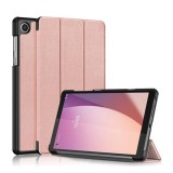 Gigapack Lenovo Tab M8 Gen4 (TB300F) WIFI tok álló, bőr hatású (flip, oldalra nyíló, trifold, asztali tartó) rozéarany