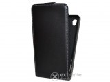 Gigapack mágneses álló bőr tok Sony Xperia M4 Aqua (E2303) készülékhez, fekete
