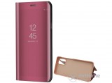 Gigapack Mirror View Case álló, aktív flip tok Samsung Galaxy M31s (SM-M317F) készülékhez, rozéarany