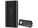Gigapack Mirror View Case álló, bőr hatású aktív flip tok Xiaomi Poco X3 készülékhez, fekete