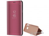 Gigapack Mirror View Cover álló bőr tok oldalra nyíló Huawei P30 Lite készülékhez, rozéarany