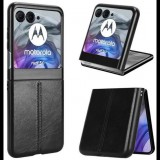 Gigapack Motorola Razr 50 varrott bőr hatású szilikon tok fekete (GP-163624) (GP-163624)
