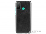 Gigapack műanyag, bőr hatású tok Huawei P Smart (2020) készülékhez, fekete