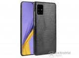 Gigapack műanyag, bőr hatású tok Samsung Galaxy A51 (SM-A515F) készülékhez, fekete, krokodilbőr mintás