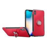 Gigapack műanyag telefonvédő ( Apple iPhone XS Max 6.5 szilikon keret, karbon minta) piros