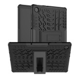 Gigapack műanyag telefonvédő (közepesen ütésálló, Lenovo Tab M10 HD (TB-X306F) szilikon belső, autógumi minta) fekete