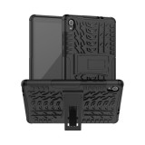 Gigapack műanyag telefonvédő (közepesen ütésálló, Lenovo Tab M8 (TB-8505X) LTE szilikon belső, autógumi minta) fekete