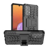 Gigapack műanyag telefonvédő (közepesen ütésálló, Samsung Galaxy A33 (SM-A336) szilikon belső, autógumi minta) fekete