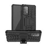 Gigapack műanyag telefonvédő (közepesen ütésálló, Samsung Galaxy A52s (SM-A528) szilikon belső, autógumi minta) fekete