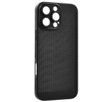 Gigapack Műanyag telefonvédő (légáteresztő, lyukacsos, kameravédő) FEKETE Apple iPhone 16 Pro Max