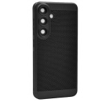 Gigapack Műanyag telefonvédő (légáteresztő, lyukacsos, kameravédő) FEKETE Samsung Galaxy S25 (SM-S931)