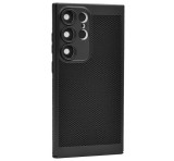 Gigapack Műanyag telefonvédő (légáteresztő, lyukacsos, kameravédő) FEKETE Samsung Galaxy S25 Ultra (SM-S938)