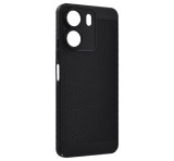 Gigapack Műanyag telefonvédő (légáteresztő, lyukacsos, kameravédő) FEKETE Xiaomi Poco C65, Redmi 13C 4G
