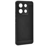 Gigapack Műanyag telefonvédő (légáteresztő, lyukacsos, kameravédő) FEKETE Xiaomi Redmi Note 13 4G