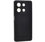 Gigapack Műanyag telefonvédő (légáteresztő, lyukacsos, kameravédő) FEKETE Xiaomi Redmi Note 13 5G