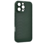 Gigapack Műanyag telefonvédő (légáteresztő, lyukacsos, kameravédő) SÖTÉTZÖLD Apple iPhone 16 Pro Max