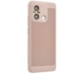 Gigapack Műanyag telefonvédő (légáteresztő, lyukacsos minta, kamera védelem) RÓZSASZÍN Xiaomi Redmi 12C