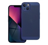 Gigapack Műanyag telefonvédő (légáteresztő, lyukacsos minta, kamera védelem) SÖTÉTKÉK Apple iPhone 14 Plus