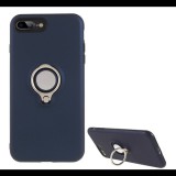 Gigapack Műanyag telefonvédő (szilikon belső, közepesen ütésálló, telefontartó gyűrű, 360°-ban forgatható) SÖTÉTKÉK [Apple iPhone 8 Plus 5.5] (5996457796885) - Telefontok