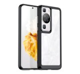 Gigapack Műanyag telefonvédő (szilikon keret, közepesen ütésálló, átlátszó hátlap) FEKETE Huawei P60 Pro