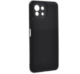 Gigapack Műanyag telefonvédő (szilikon keret, közepesen ütésálló, beépített fémlemez, bőr hatású hátlap, csíkos minta) FEKETE Xiaomi Mi 11 Lite 5G, Xiaomi 11 Lite 5G NE, Xiaomi Mi 11 Lite 4G