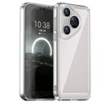 Gigapack Műanyag telefonvédő (szilikon keret, ütésállóság, átlátszó hátlap) ÁTLÁTSZÓ Huawei Pura 70