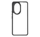 Gigapack Műanyag telefonvédő (szilikon keret, ütésállóság, átlátszó hátlap) FEKETE Honor 200 Pro