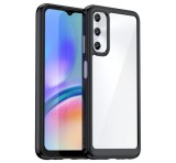 Gigapack Műanyag telefonvédő (szilikon keret, ütésállóság, átlátszó hátlap) FEKETE Samsung Galaxy A05s (SM-A057F)